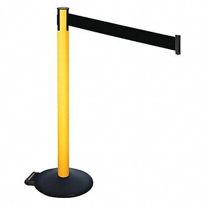 Barrier Post PVC Post Blk Belt w/Wheels