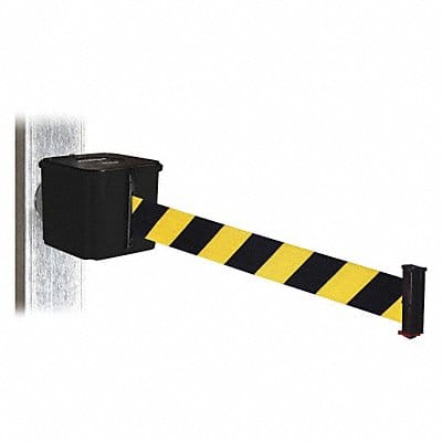 Belt Barrier Blk 4inH Blk/Yl Belt 25ft.L