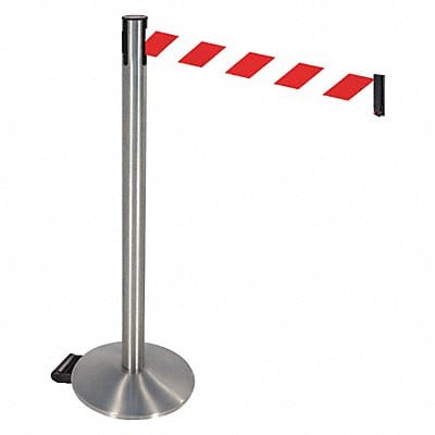 Barrier Post Red/White Belt w/Wheels