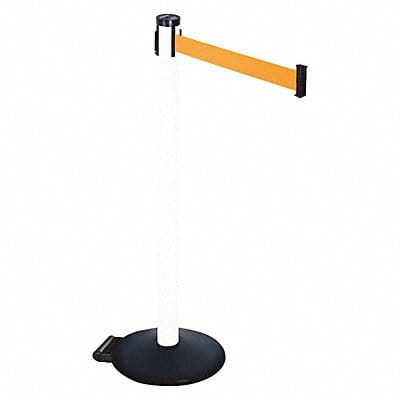 Barrier Post PVC Post Black Orange Belt