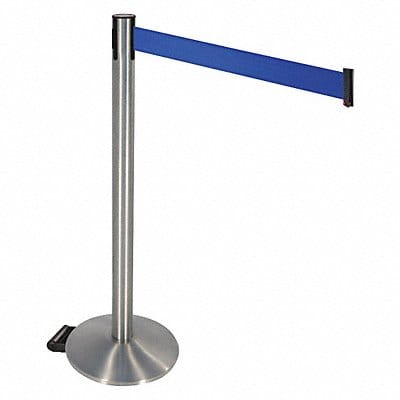 Barrier Post Blue Belt w/Wheels Sloped