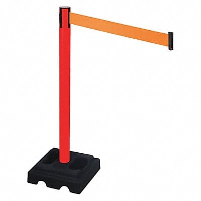 Barrier Post Blk Orange Belt 10ft Belt L