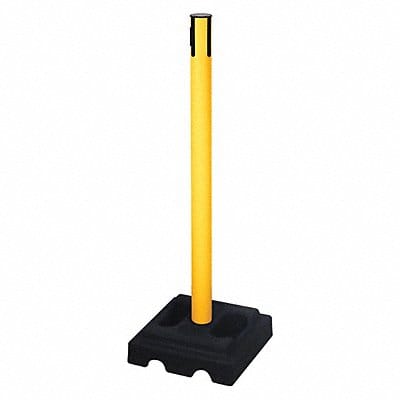 Belt Barrier Receiver Post Yellow Color