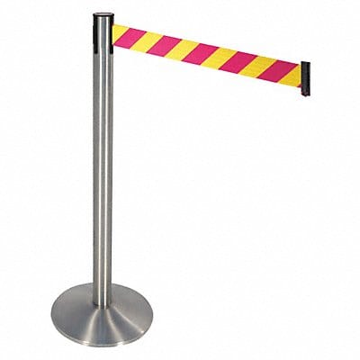 Barrier Post Magenta/Ylw Belt 40 in H