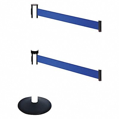 Barrier Post PVC Post Black Blue Belt