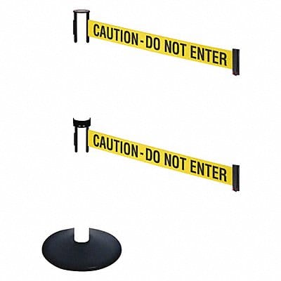 Barrier Post Black Yellow/Black Text