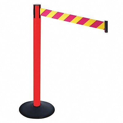 Barrier Post 40 in H Magenta/Ylw Belt