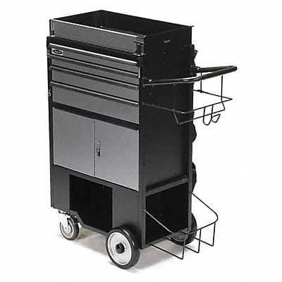 Black Light Duty Tool Utility Cart