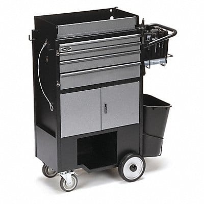 Black Light Duty Tool Utility Cart