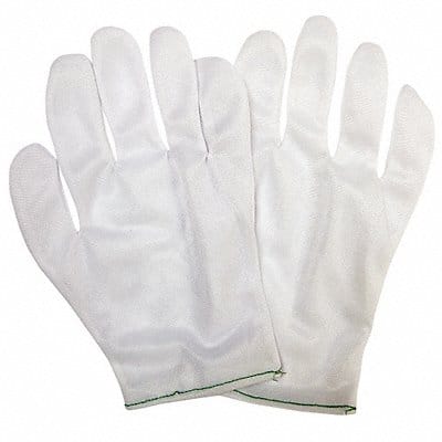 Inspection Gloves White Nylon L PK12