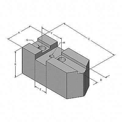 Lathe Jaw 1/2 Aluminum