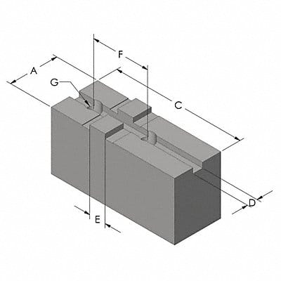 Lathe Jaw 3/8 Steel