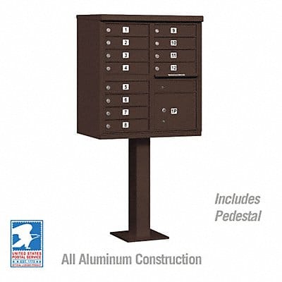 Cluster Box Unit Bronze 13 Doors 18in W