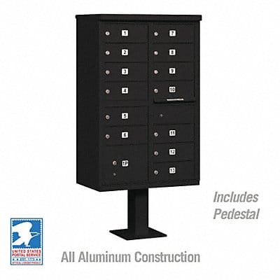 Cluster Box Unit Black 14 Doors 18 in W