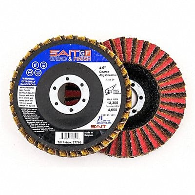 Flap Disc 4-1/2 in Dia Aluminum Oxide