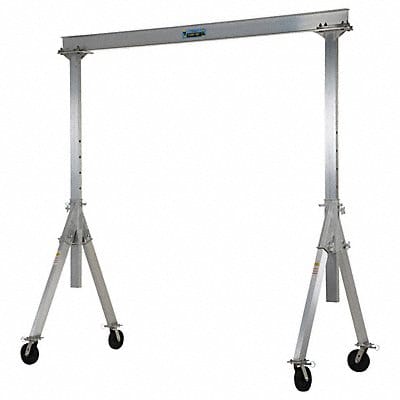 Adj. Gantry Crane Gray Aluminum 2000 lb.