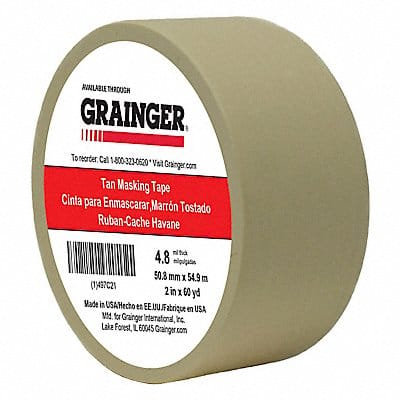 Masking Tape 2 W 60 yd L Tan