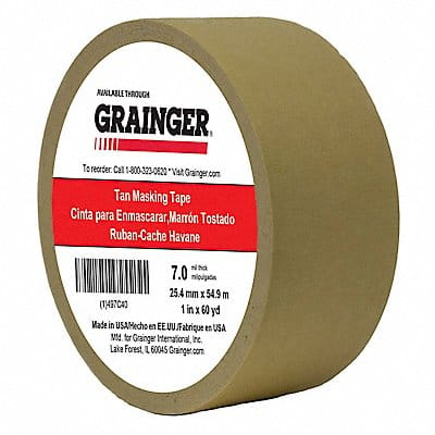 Masking Tape 1 W 60 yd L Tan