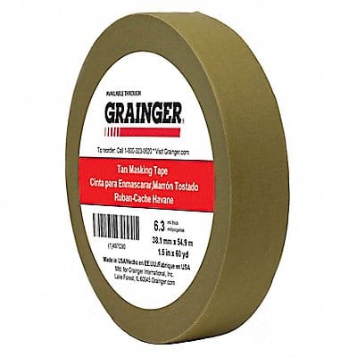 Masking Tape 1 1/2 W 60 yd L Tan