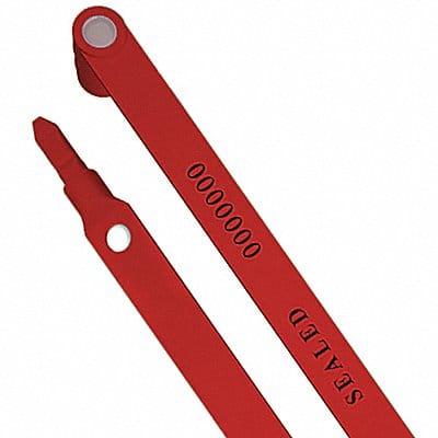 Strap Seals Red Plastic PK50