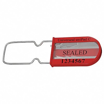 Padlock Seals Red Acrylic PK50