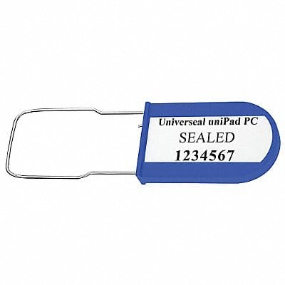 Padlock Seals Blue Acrylic PK50