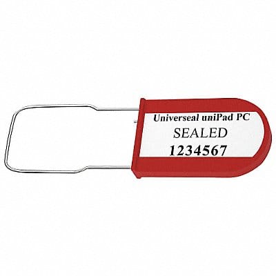 Padlock Seals Red Acrylic PK50