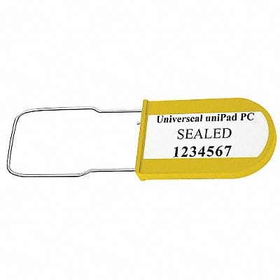 Padlock Seals Yellow Acrylic PK50