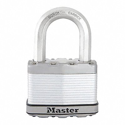 Keyed Padlock 1 3/16 in Rectangle Silver