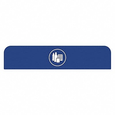 Recycling Sign 8-1/2 H 1-25/32 W Blue