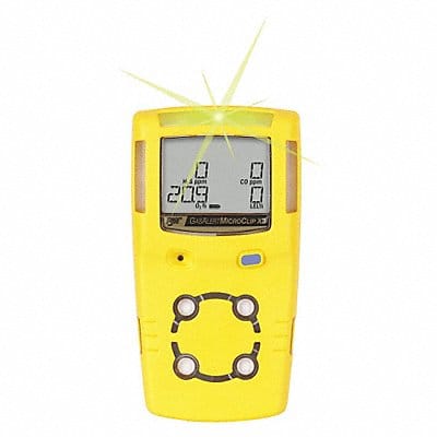 Multi-Gas Detector O2 H2S CO Yellow