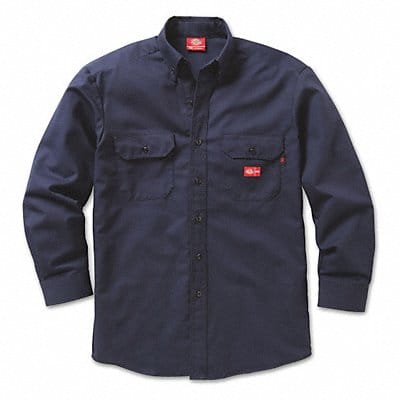 FR Button Down Work Shirt L Navy