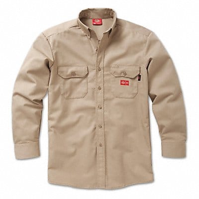 FR Button Down Work Shirt 2XL Khaki