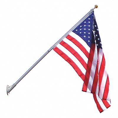 Flag Pole 8 ft H Aluminum