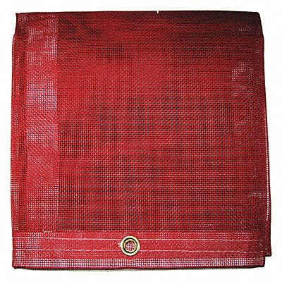 Mesh Tarp Red 6 x 8 ft Cut Size