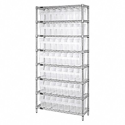 Bin Shlvng 36inx74inx12in Clear