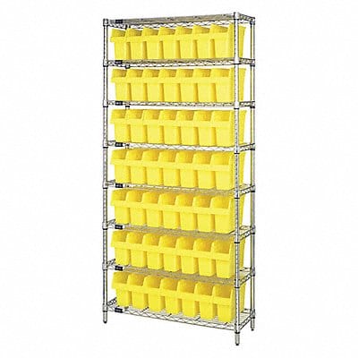 Bin Shlvng 36inx74inx12in Yellow