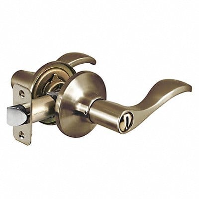 Lever Lockset Antique Brass Wave Style