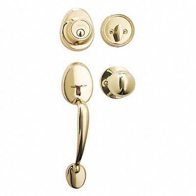 Knob Lockset Biscuit Style Polished Brss