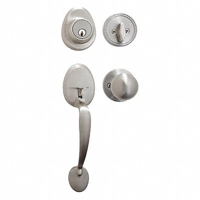 Knob Lockset Biscuit Style Satin Nickel