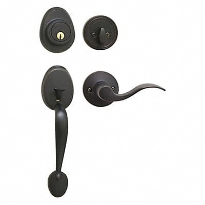 Lever Lockset Aged Bronze Wave Style