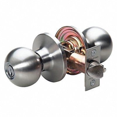 Knob Lockset Ball Style Satin Nickel