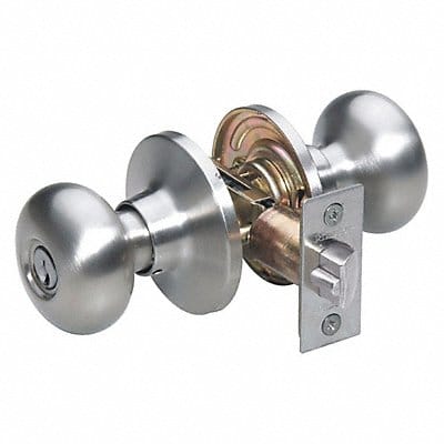 Knob Lockset Biscuit Style Satin Nickel