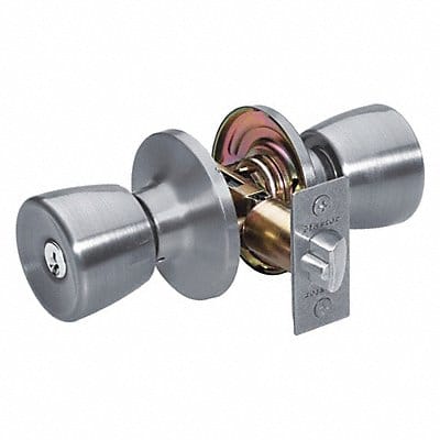 Knob Lockset Tulip Style Satin Nickel