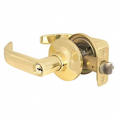 Lever Lockset Bright Brass Return Style