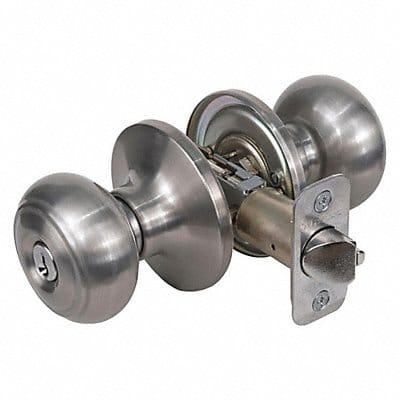 Knob Lockset Rusk Style Satin Nickel