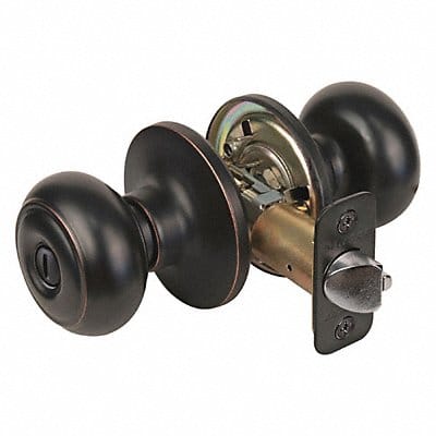 Knob Lockset Rusk Style Aged Bronze