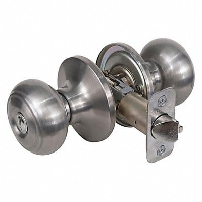 Knob Lockset Rusk Style Satin Nickel