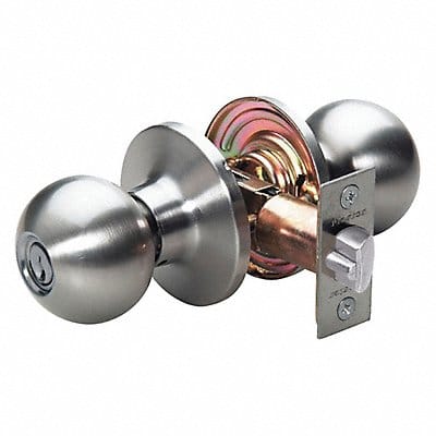 Knob Lockset Ball Style Satin Nickel