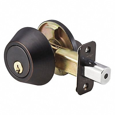 Deadbolt Aged Bronze Single Cylinder